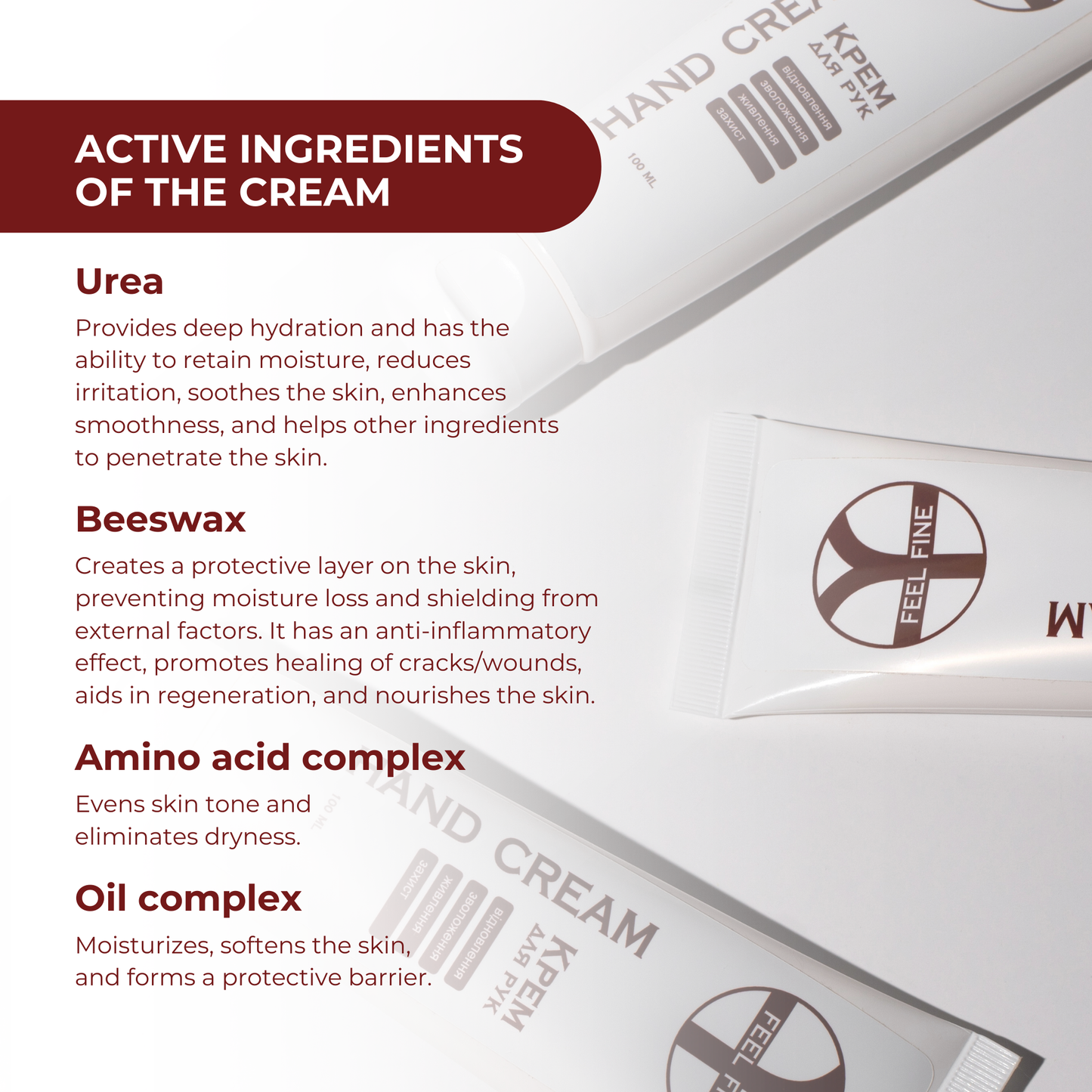 Moisturizing Hand Cream with Urea & Beeswax | Fast Absorbing