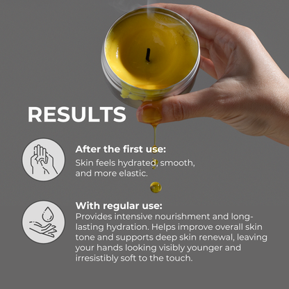 Moisturizing Hand Candle with Soy Wax | Massage Oil Candle