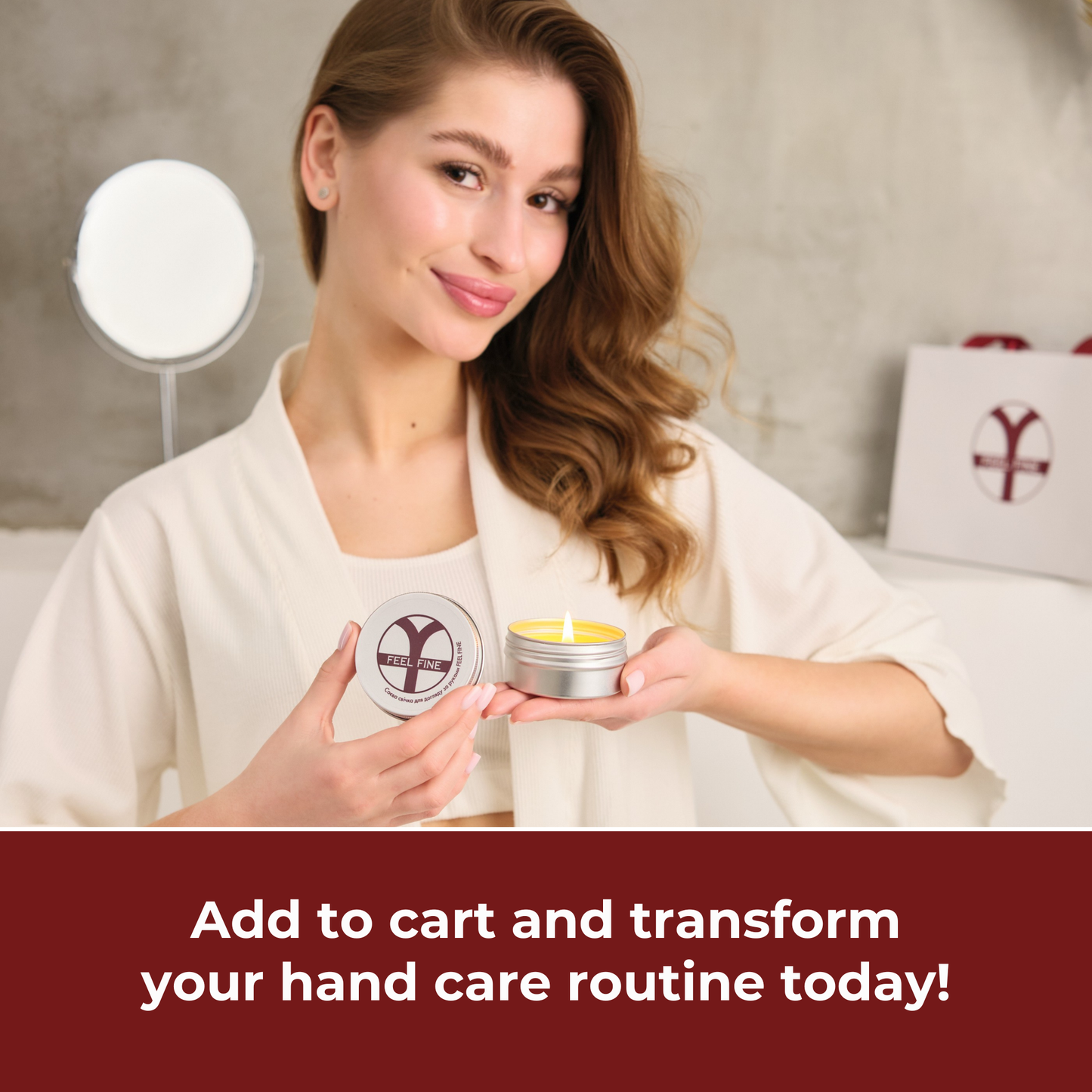 Moisturizing Hand Candle with Soy Wax | Massage Oil Candle